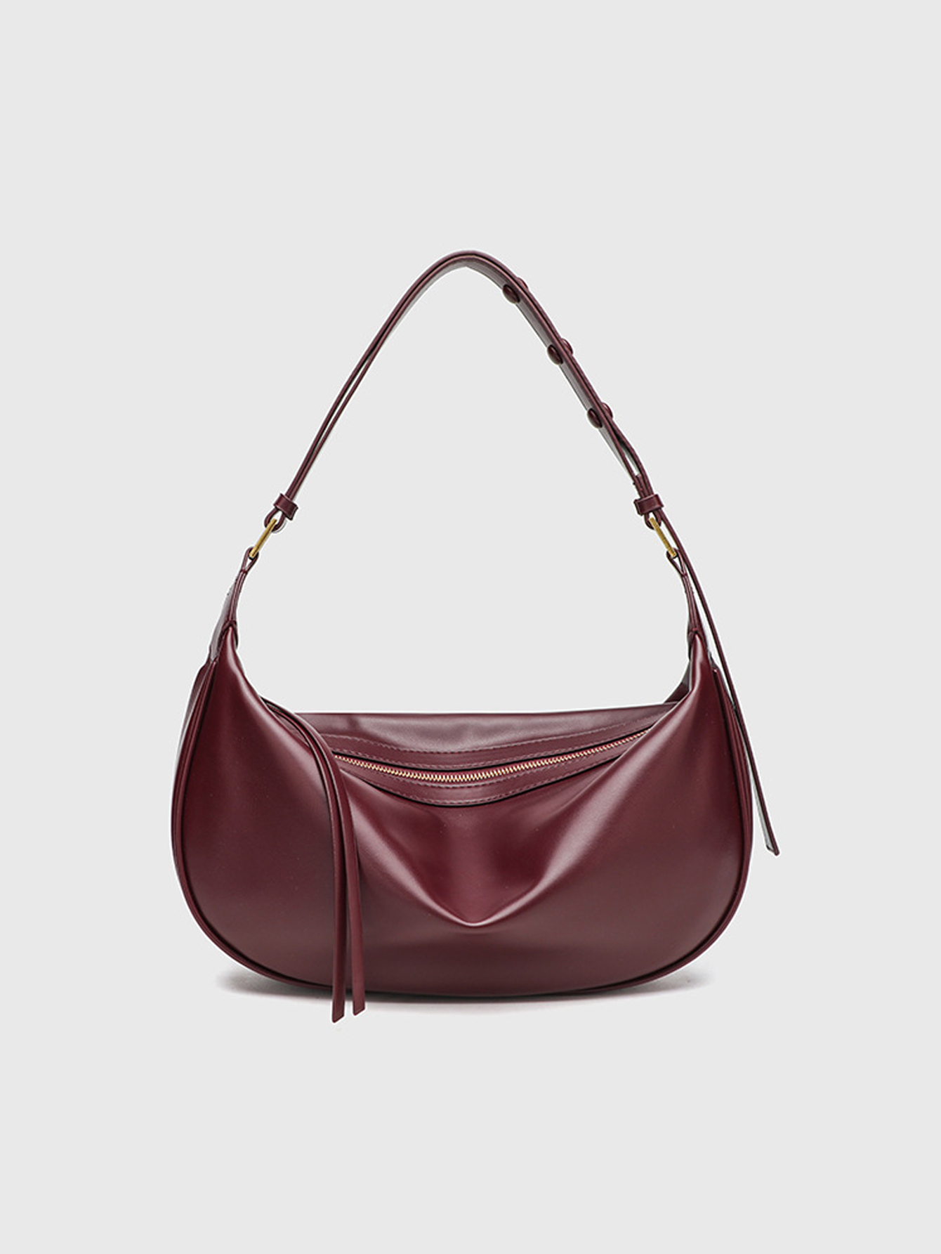 2025 new fashionable high-end texture single shoulder crossbody bag, versatile and niche design, underarm dumpling bag, light lu