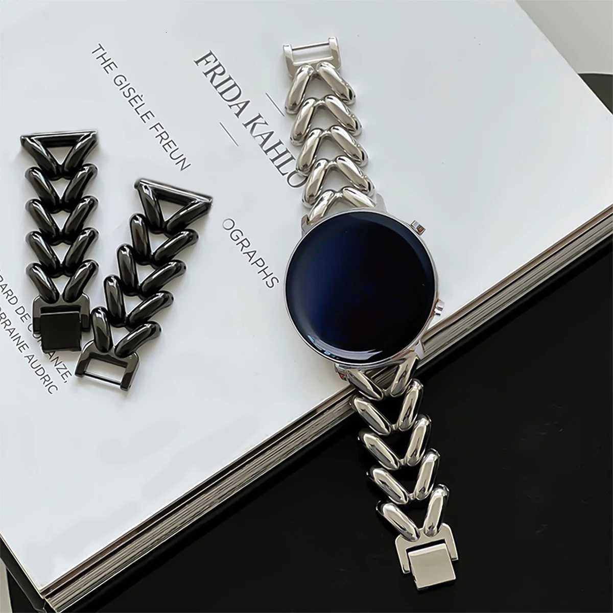 20mm Band for Samsung Galaxy 7 6 5 4 40 44mm 6classic Active 2 Stainless Steel Chain Bracelet for Huei GT2/3 Str watchband Y250712