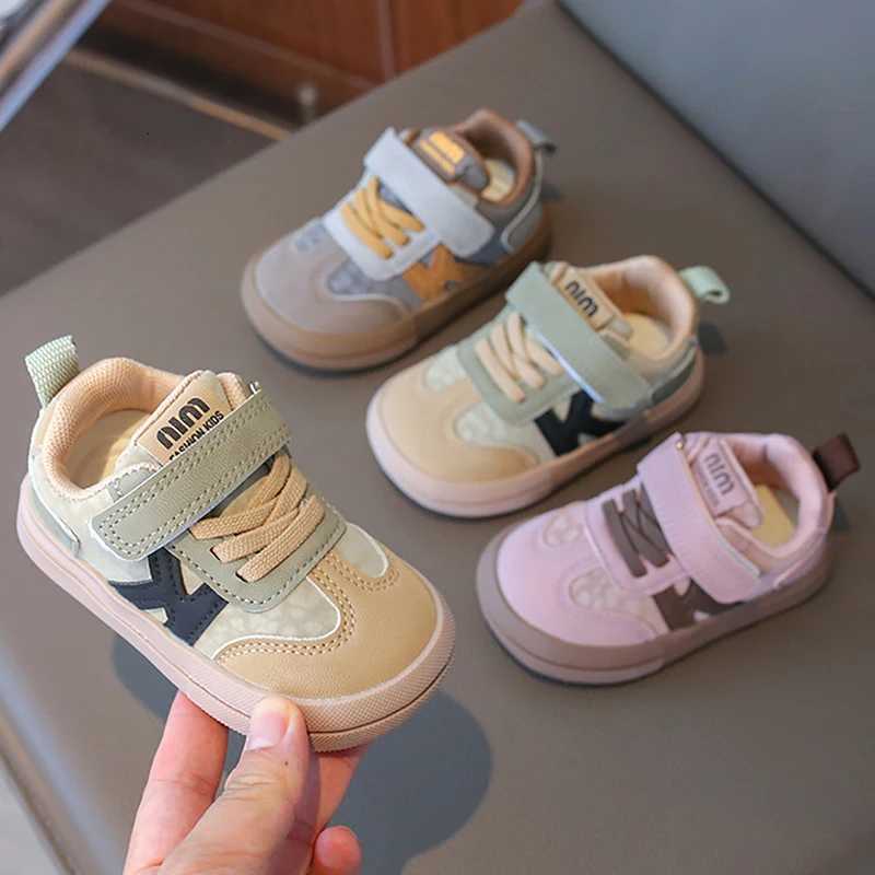 100% Cotton Linen Cotton Linen For Children PU Leather Boys Girls Sneakers Soft-soled Waterproof Infant Baby Ergonomics Kids Sneakers XJ250712