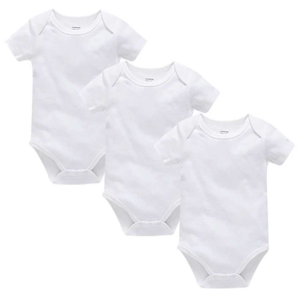 3Pcs Baby Boys Clothes 100% Cotton Solid Black Short Sleeve Blank Baby Bodysuits Newborn Jumpsuit Plain 0-24 Months XJ250712