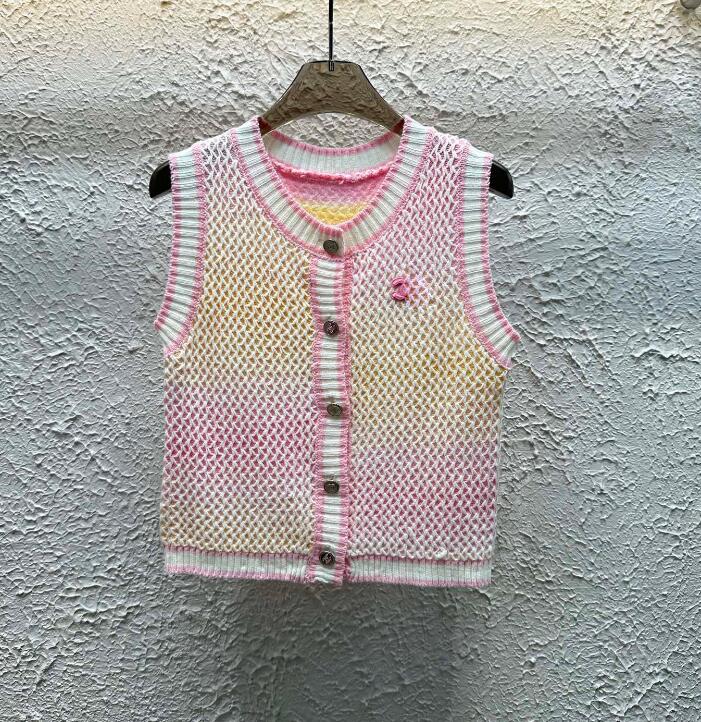 CH2668 brand Women's Tanks Camis woman designer vest sleeveless slim fit casual Gradient knit cardigan tank top