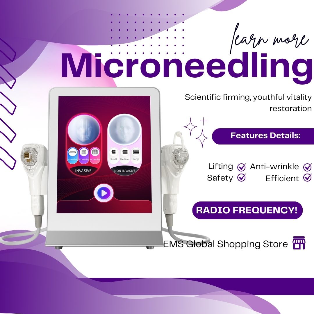 RF Microneedling Device For Wrinkle Smoothing and Tightening Skin Professional Beauty Machine For Estheticians Suitable for Beauty Salons
