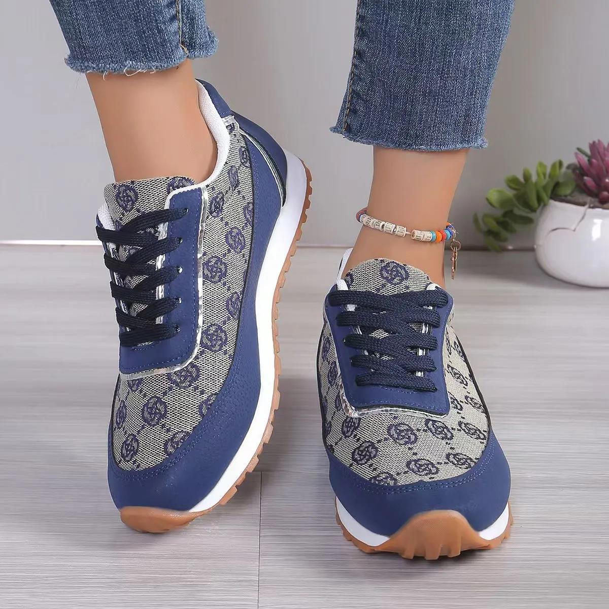 Free shipping 2025 designer New style casual shoes for womans sports shoes Round-toed shoes color-blocked flat sneakers