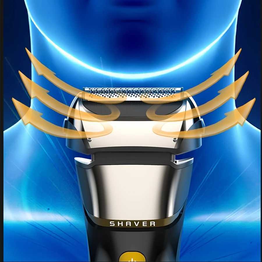 Mens electric shaver reciprocating aluminum foil shaver USB rechargeable shaver holiday gift G250712