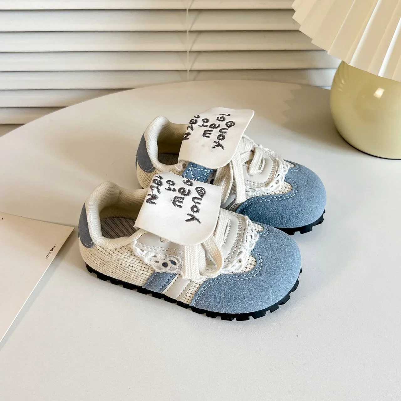 Kids Sports Shoes Round Toes Candy Color 2025 Spring Autumn Girls Casual Shoes Non-slip Soft Sole Children Flats Mesh Breathable XJ250712