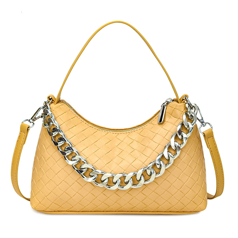 Luxury Brand Designer Bag 2025 New Cross-Border Women's Bag Handheld Crossbody Bag Internet Celebrity Stylish Pillow Bag Woven Chain Single Shoul
