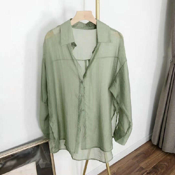 Sun Protection Shirt For Women, Summer Thin Cardigan Shirt, New High-End Design Loose Top B5