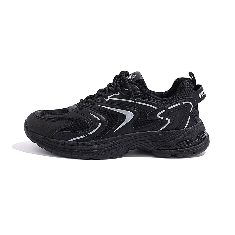 Free shipping designer plus size retro dad shoes men summer black versatile men sports and leisure shoes men style black