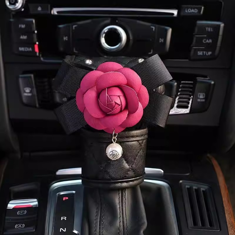 Car Interior Accessories Set Gear Shift Handbrake Cover Seatbelt Shoulder Pad Handle Cover Rearview Mirror Cover 250711