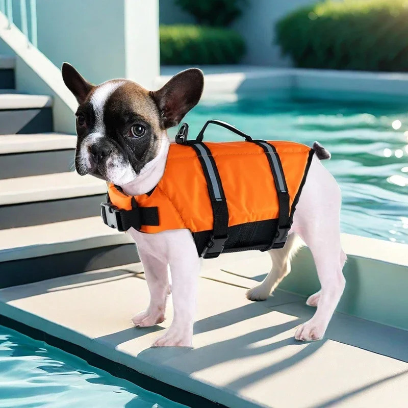 Enhanced Buoyancy Pet Lifejackets Summer Dog Life Jacket Reflective Adjustable Large Dogs Swimwear Safety Vest Surfing Sailboat 250716