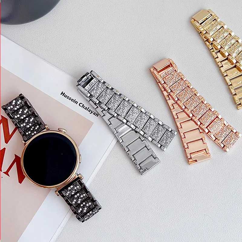 Diamond strap for Samsung Galaxy 7/FE/6/4/Classic/5/pro 45mm 44mm 40mm Metal mm 20mm link Bracelet huei gt 4-3-2 band watchband Y250712