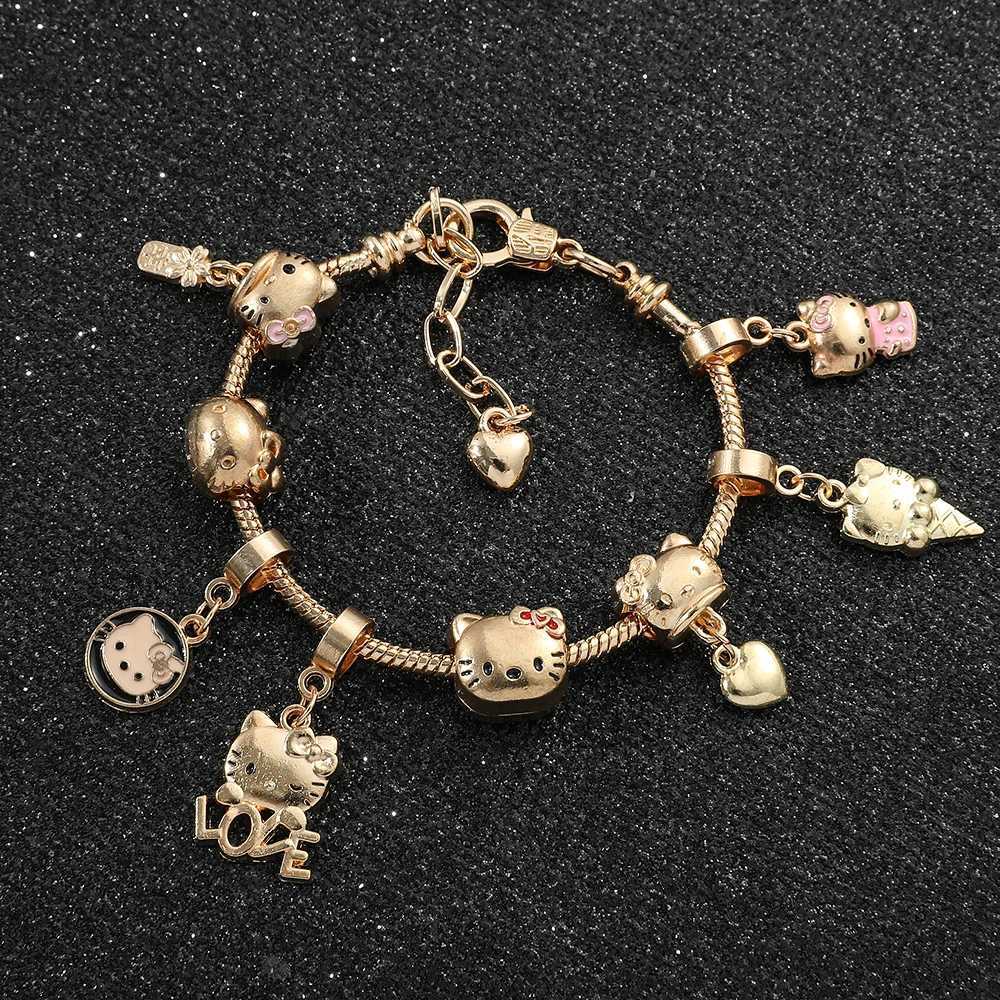 Sanrio Hello Kitty Bracelet cute Anime Cartoon Hello Kitty Bracelet Girls Birthday Party Jewelry Gifts w250716