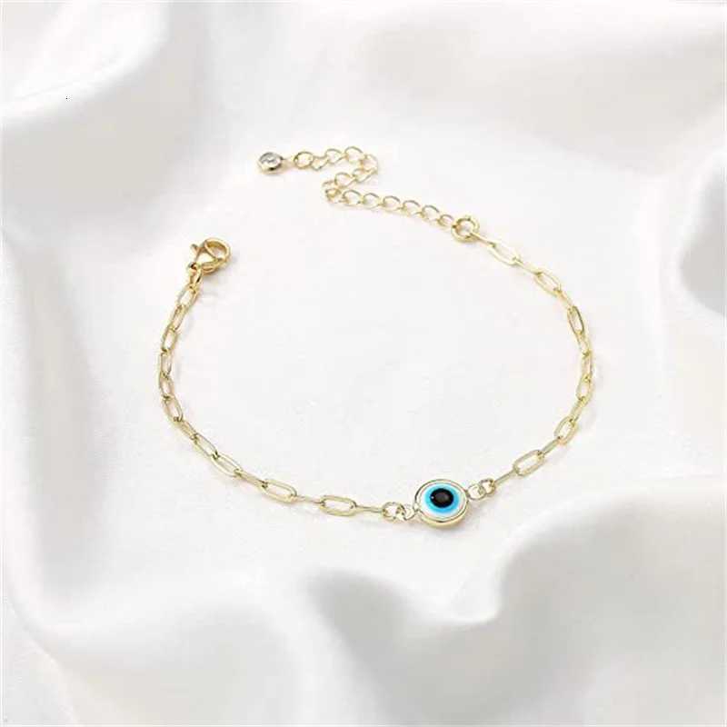 Fashion Turkish Evil Eye Gold Color For Women Men Handmade Zircon Waist Chains Set Good Luck Party Jewelry Trendy Gift Z250711