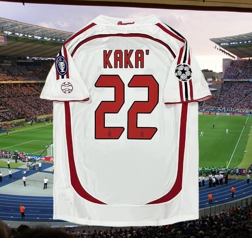 Men's Sleepwear Classic Retro Away Jersey And Women's Football Club AC Kaka Fan Breathable Quick-drying Game T-shirt