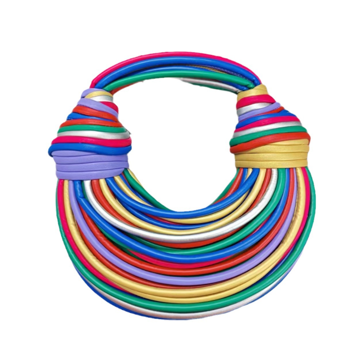 New Gold Luxury Designer Handbags for Women Handwoven Noodle Bags Rope Knotted Pulled Hobo Silver Evening Clutch bolsas de mujer