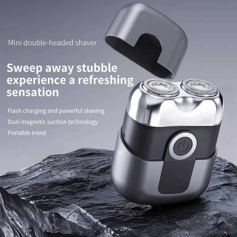 Mini electric shaver compact and fast charging for use mens car shaver portable for use gift for father and boyfriend G250712