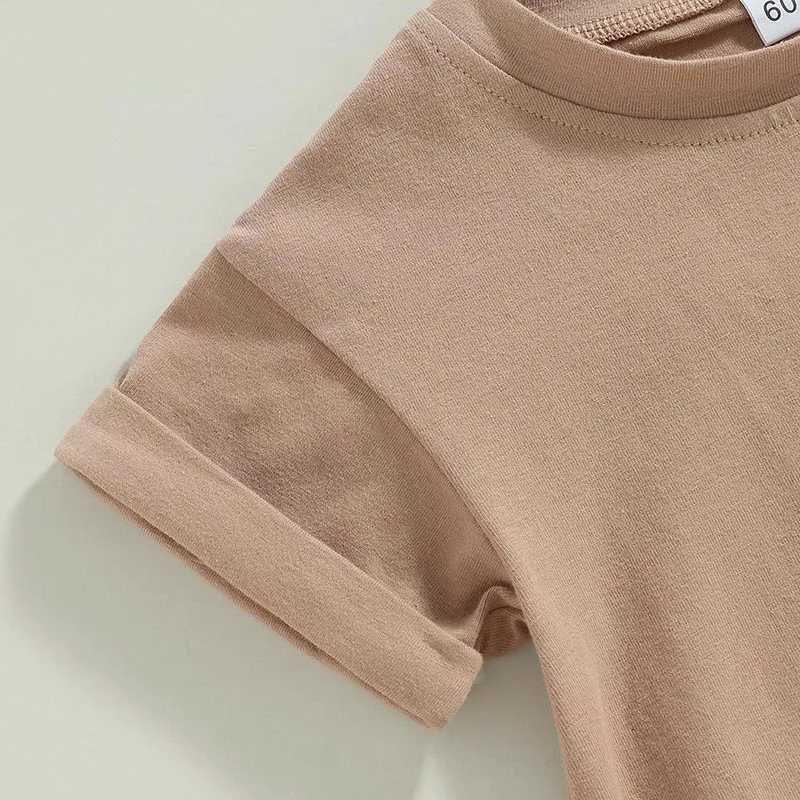 Newborn Baby Romper Summer Crewneck Romper Clothing Solid Casual Loose Jumpsuits Toddler Infant Boy Girl Cotton Playsuit XJ250712