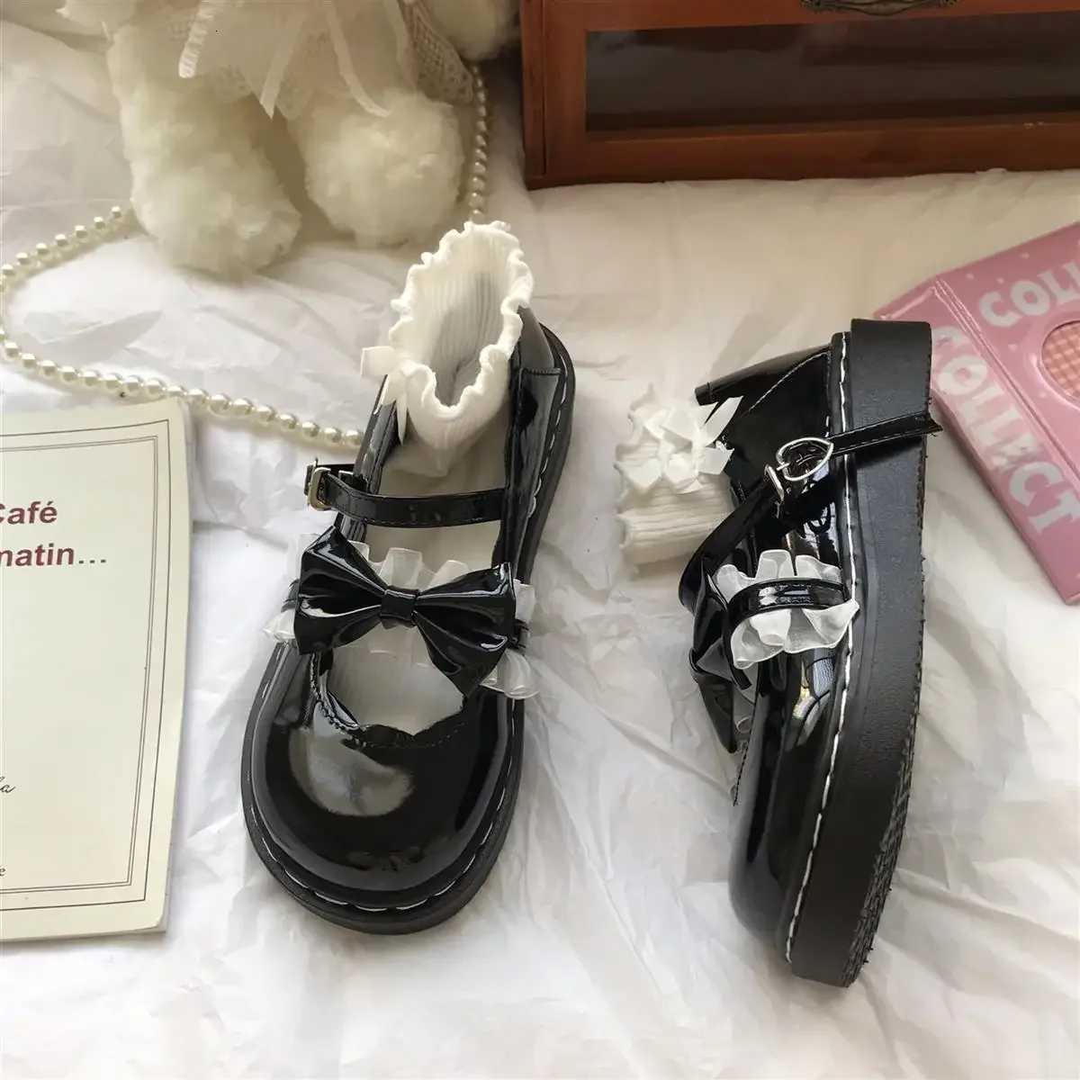 Round Toe Japanese Style Lolita Mary Jane Cute Gothic Ladies Pumps Kaii with Medium Heels Womens Shoes Bow Korean Wholesale XJ250712