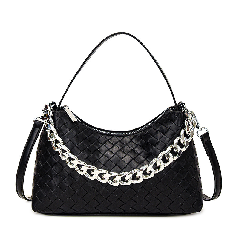 Luxury Brand Designer Bag 2025 New Cross-Border Women's Bag Handheld Crossbody Bag Internet Celebrity Stylish Pillow Bag Woven Chain Single Shoul