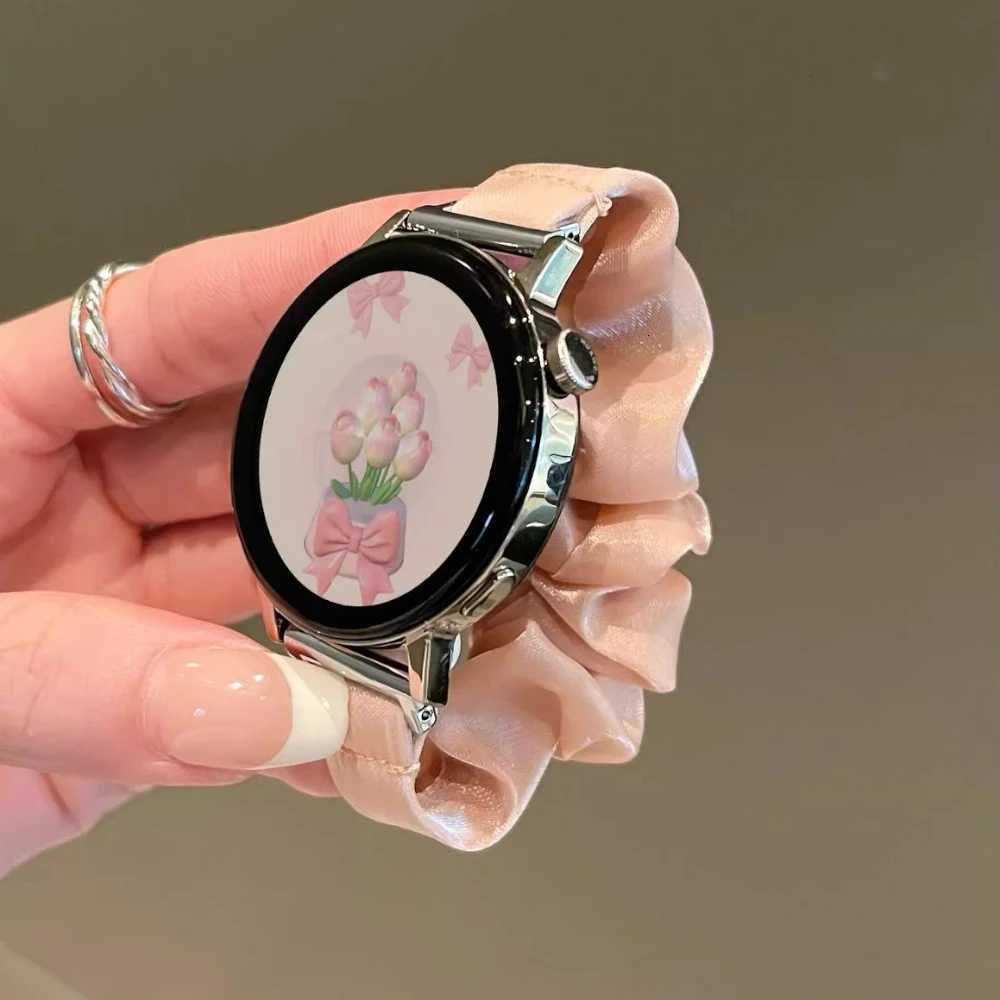 18 20 mm Elastic Band for Wen Scrunchie Str for Huei GT5/4 41mm GT5Pro 42 46mm for Samsung Galaxy 7/6/5 40mm 44 watchband Y250712