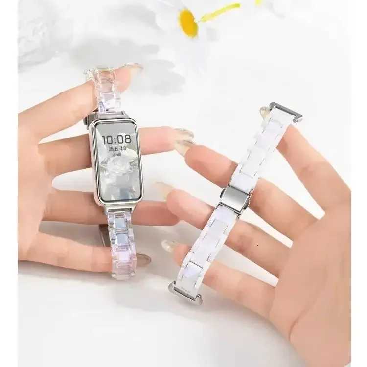 1 Color Resin Strap for Huei B0 Transparent 9 8 7 Band Replacement Bracelet Honor Band 7 6 Accessories watchband Y250712