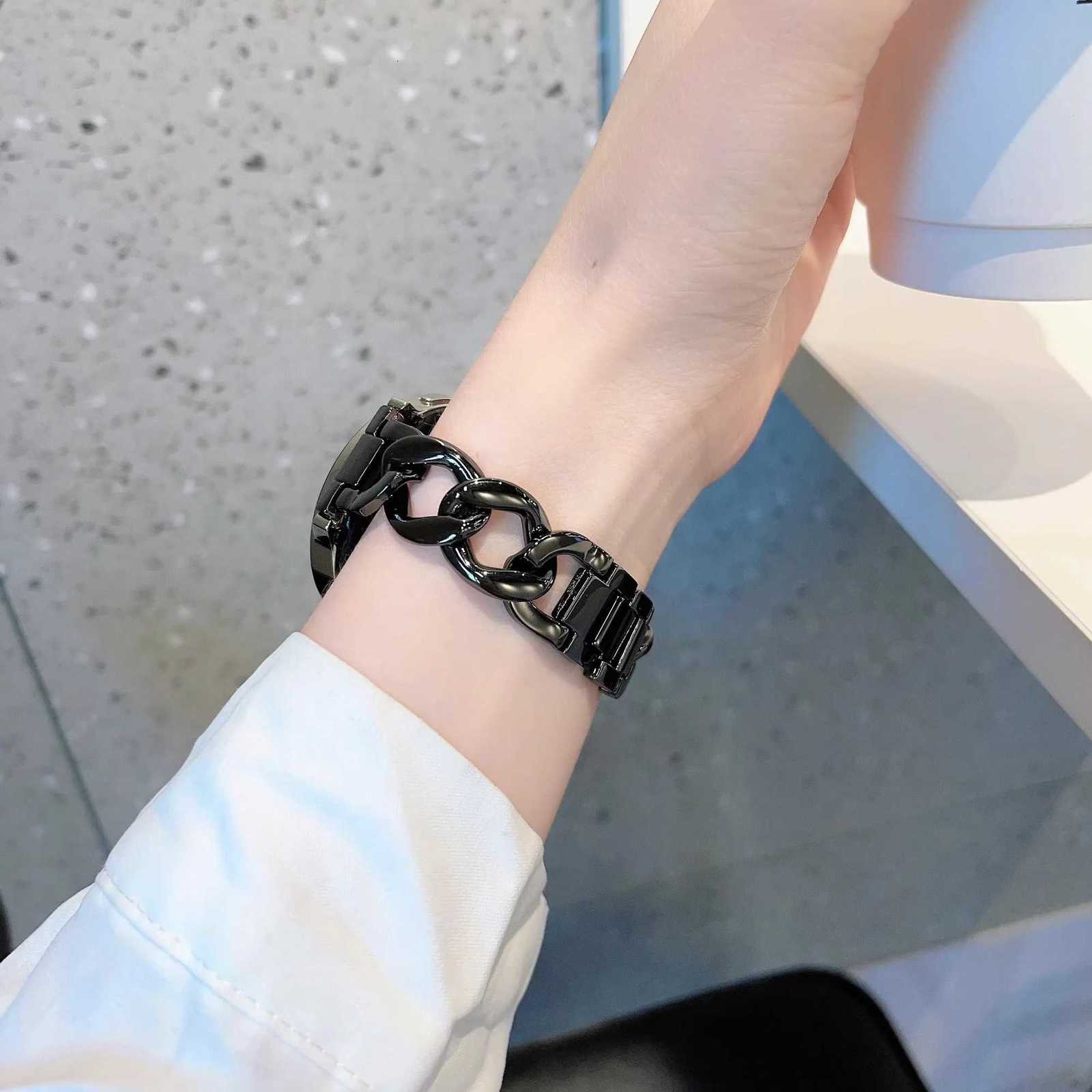 20mm mm Metal Chain Bracelet For Samsung Galaxy 7 6 5 4 3 40 44mm Classic 42/46mm 43/47mm For Huei GT3 GT4 Amazfit GTS watchband Y250712