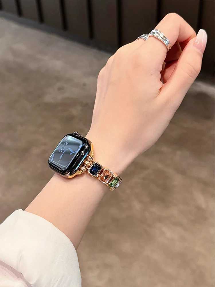 Elasticity Diamond Band For i tra 10 9 8 7 6 5 Se 4 Metal Wan Str For ple 38mm 40mm 41mm 42mm 45mm 46mm 49mm watchband Y250712