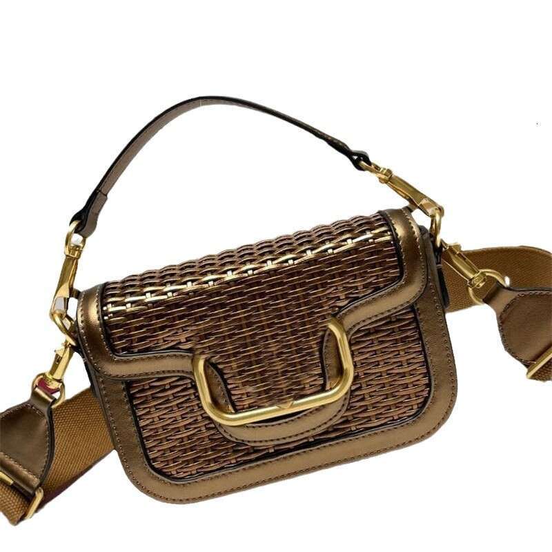 Leather Bag Bucket Bag Tote Bag Woven Saddle For Women New Spring Summer Cowhide High End Niche Crossbody Small Bag With Wide Shoulder Stra