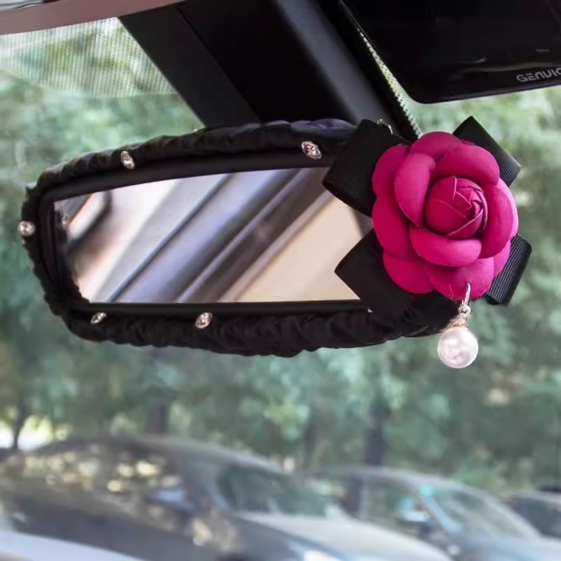 Car Interior Accessories Set Gear Shift Handbrake Cover Seatbelt Shoulder Pad Handle Cover Rearview Mirror Cover 250711