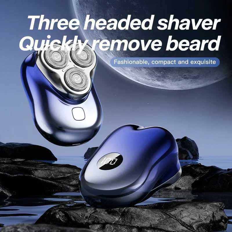 3D Floating Magnetic s Men Electric Shaver Mini Portable High Speed Travel Beard Knife Rechargeable Rotary Electric Razor G250712
