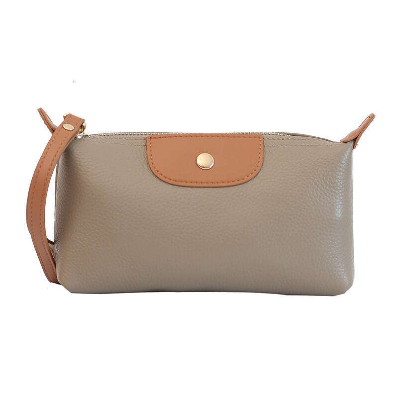 Genuine Clutch Women, Elegant, Can Hold Phone, Cowhide Wrist Strap, Soft Leather Zipper Long Wallet, Makeup Bag for Women