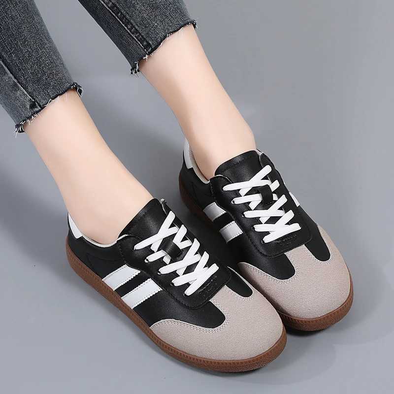 Women Shoes Fi Casual Flats Vulcanize Shoes Ladies Outdoor Walking Sneakers Women Comfortable Classical Shoes Black White XJ250712