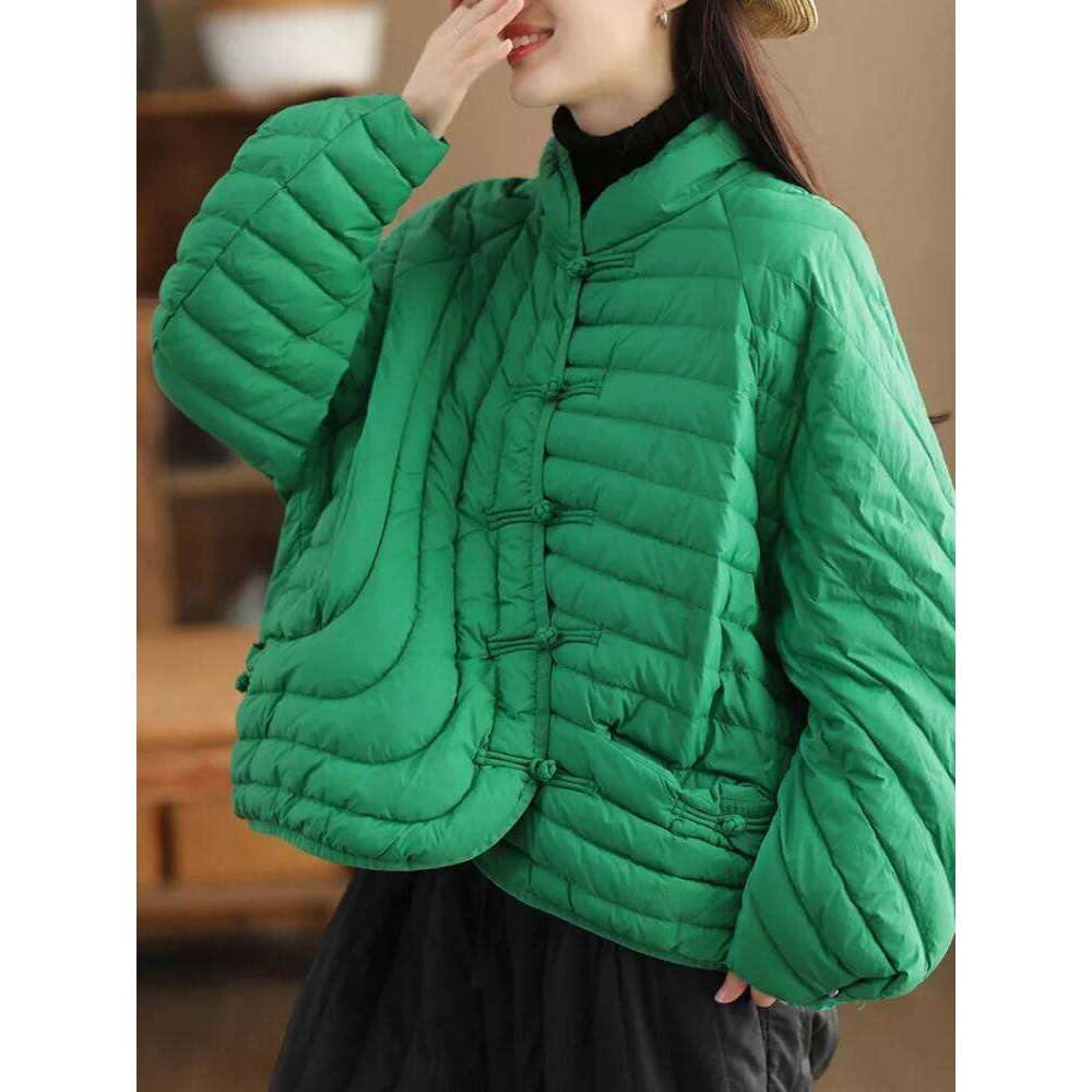 Janveny Women 90% Ultra Light White Duck Down Jacket Oversize Loose Causal Short Puffer Coat Autumn Winter Vintage Female Parkas