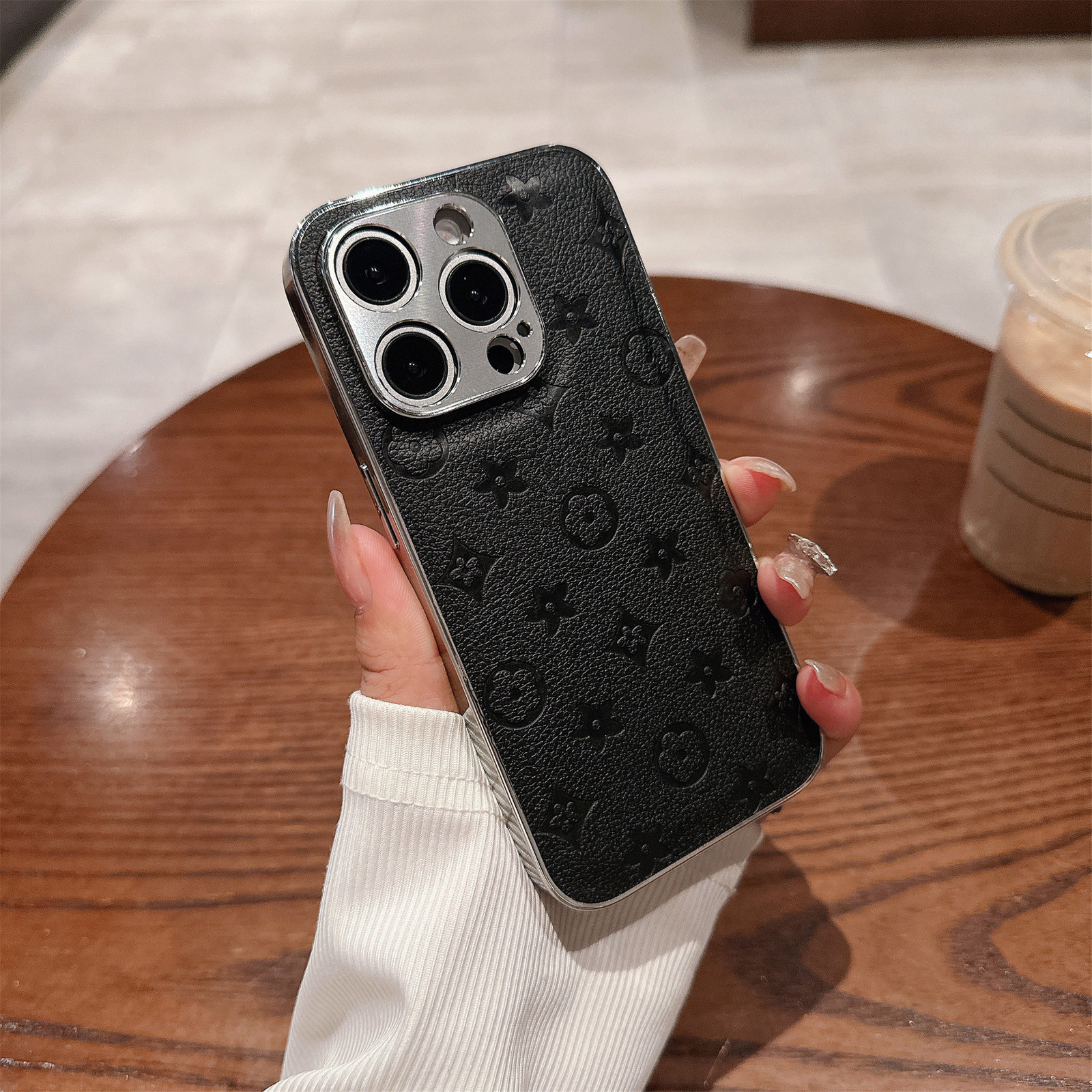 Electroplated Compatible Case 15 Case Flowing Light Embossed Full Coverage Protective Case 250712