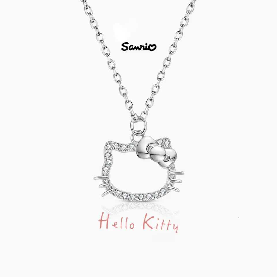 Sanrio Kawaii Sanrio Hello Kitty Women Jewelry Cute Cartoon Creativity Clavicle Chain Pendant Rings for Women Girls Birthday Gifts w250716