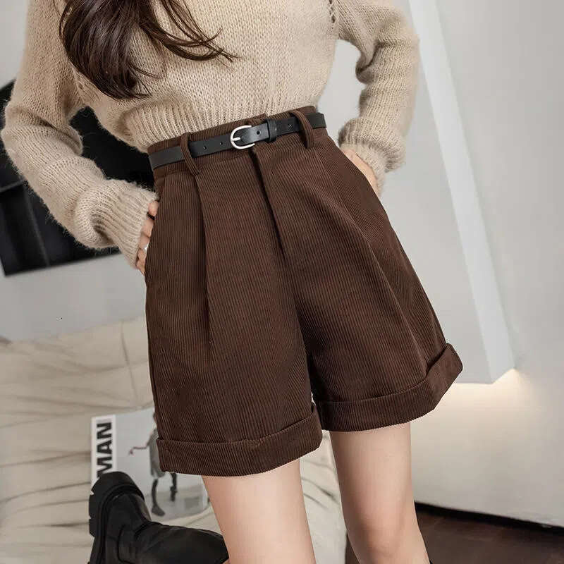 Petite Rolled Hem Suit Shorts For Women Summer New High Waist Straight Loose Fit Wide Leg Casual Pants B5