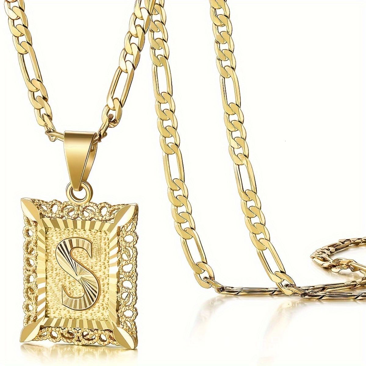 Luxury Jewelry Designer Jewelry Cross-border Hot Selling Titanium Steel Fashion Letter Necklace European And American Personality Men And Women Englis