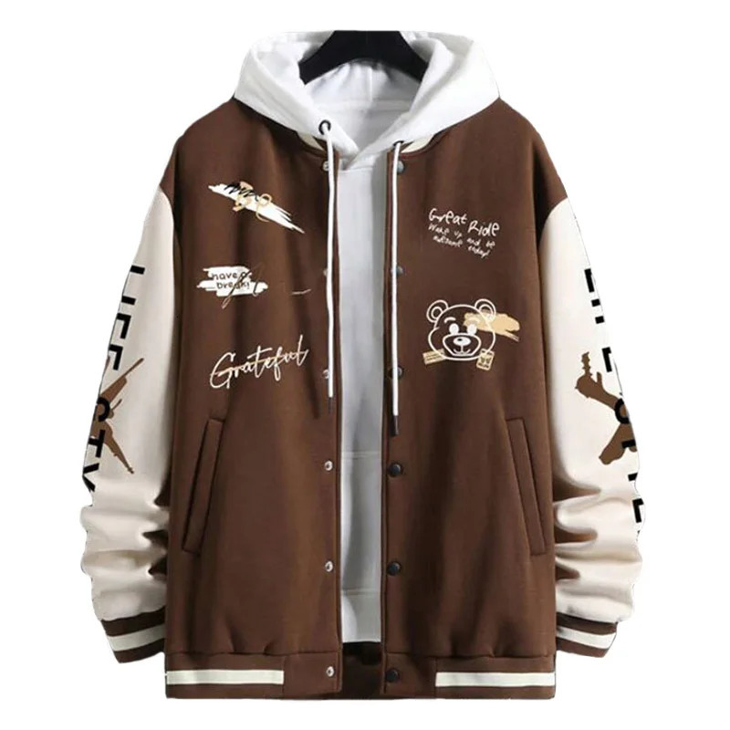 Mens Jackets Coats Spring Autumn Casual Long Sleeve Baseball Jacket Men Fashion Printed Oneck Golf Wear Windbreaker Coat 250707