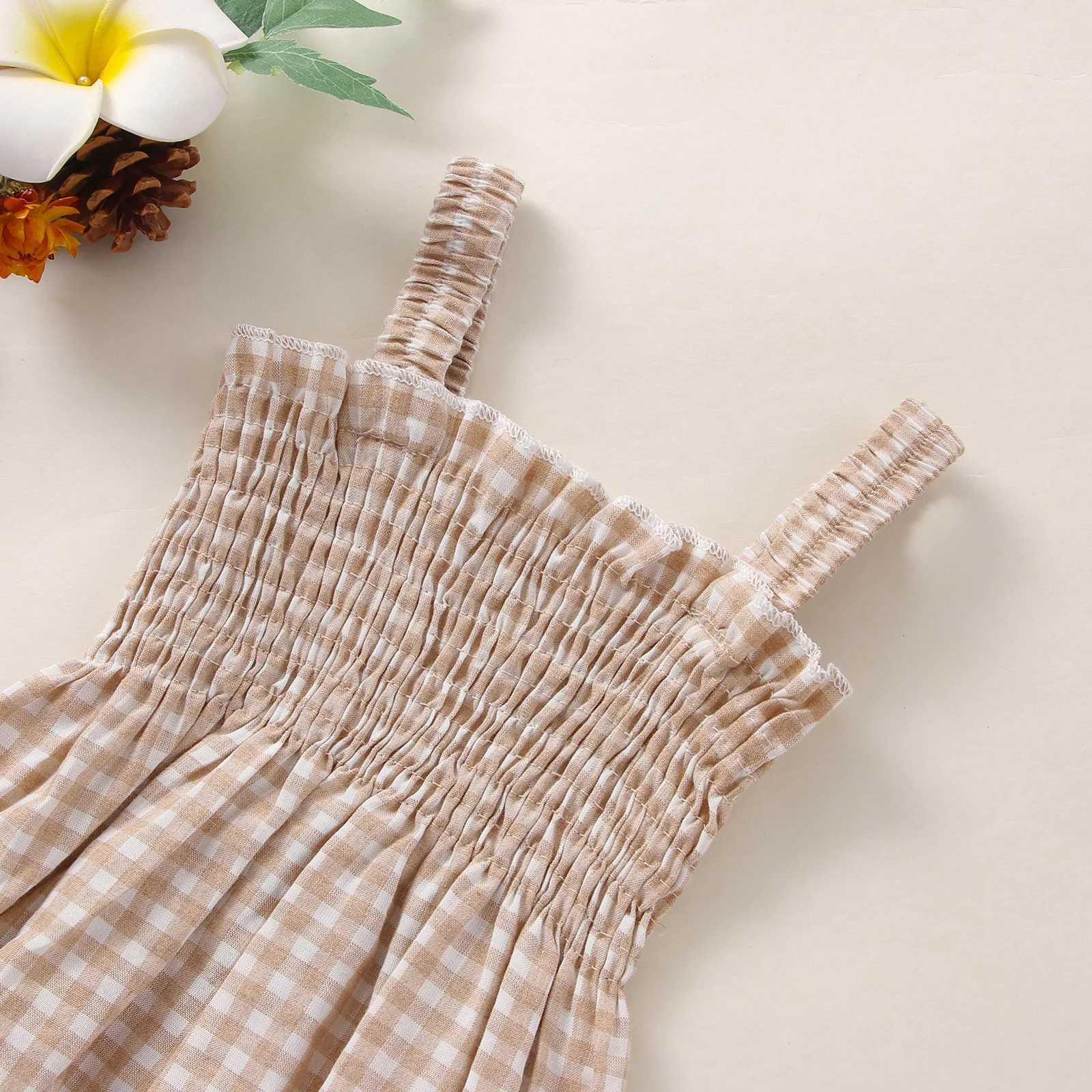 Lioraitiin 0-18M Newborn Infant Baby Girl Summer Fashion Bodysuit Sleeveless Plaid Solid Floral Printed Jumpsuit Z250712