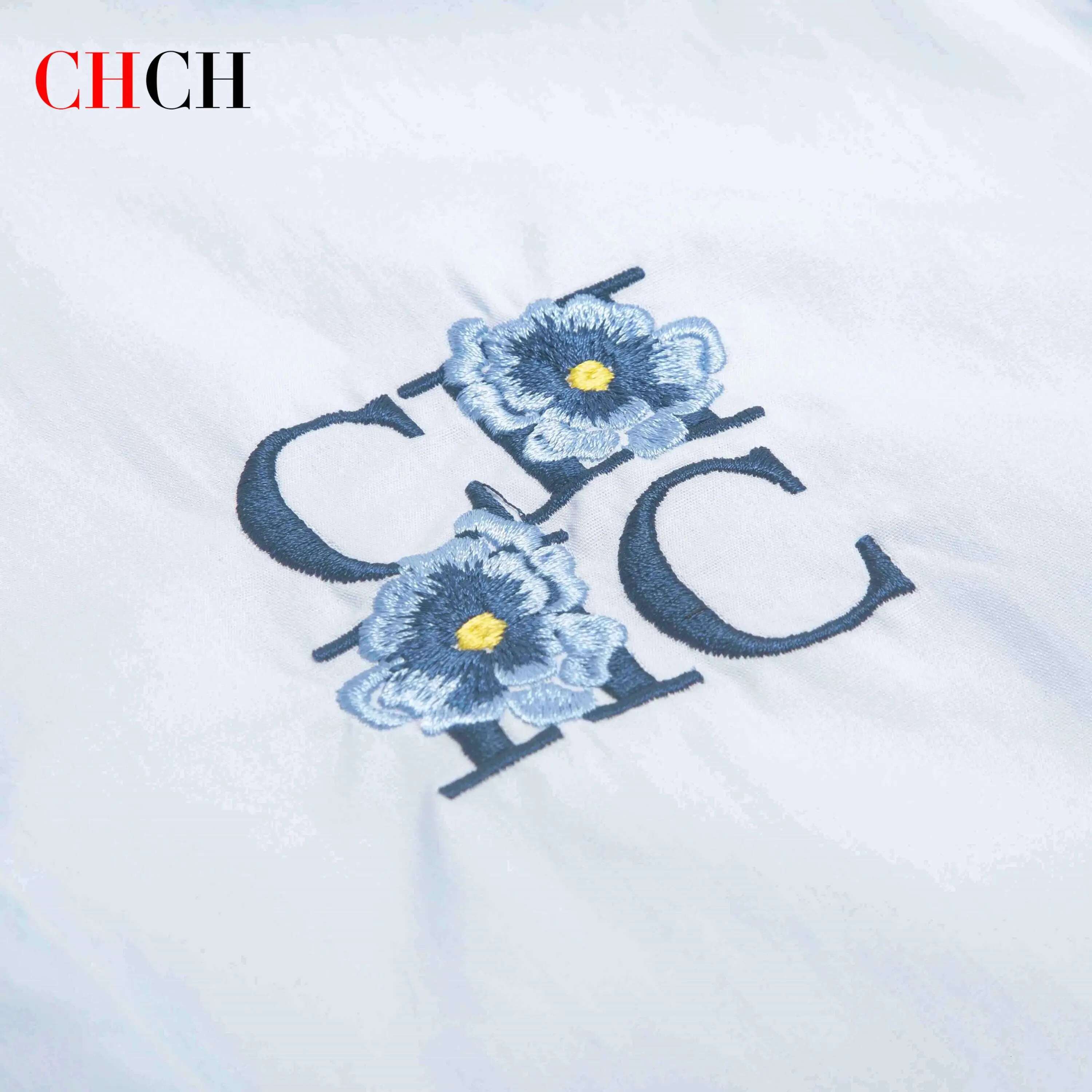 Simple New Shirt Splicing Design Embroidery Flowers Elegant Versatile Spring And Summer Striped Women's Tops