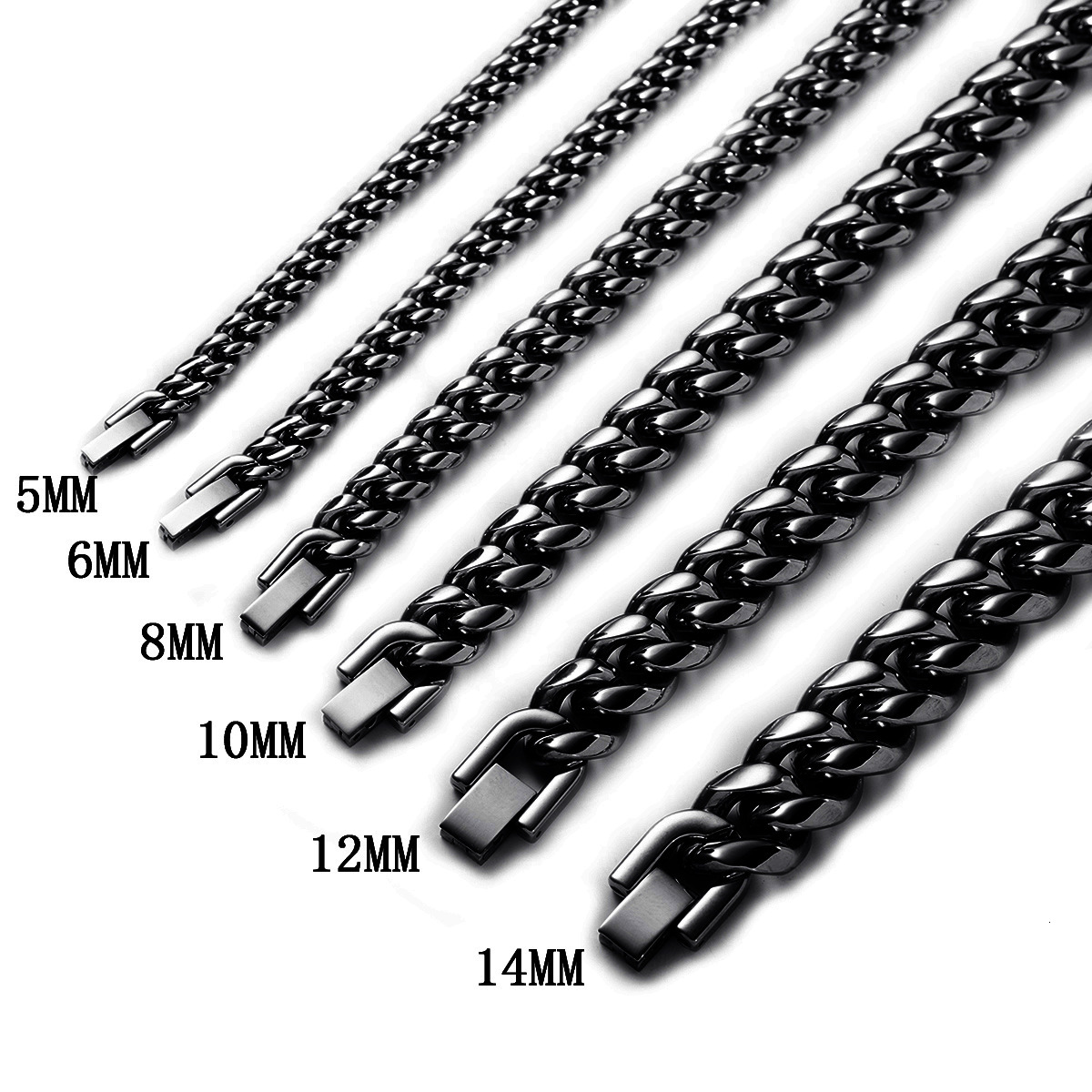 Luxury Jewelry Designer Jewelry Trendy Cool Titanium Steel Chain Necklace Stainless Steel Jewelry Clasp Round Polished Chain Men's Thick Bold Fas