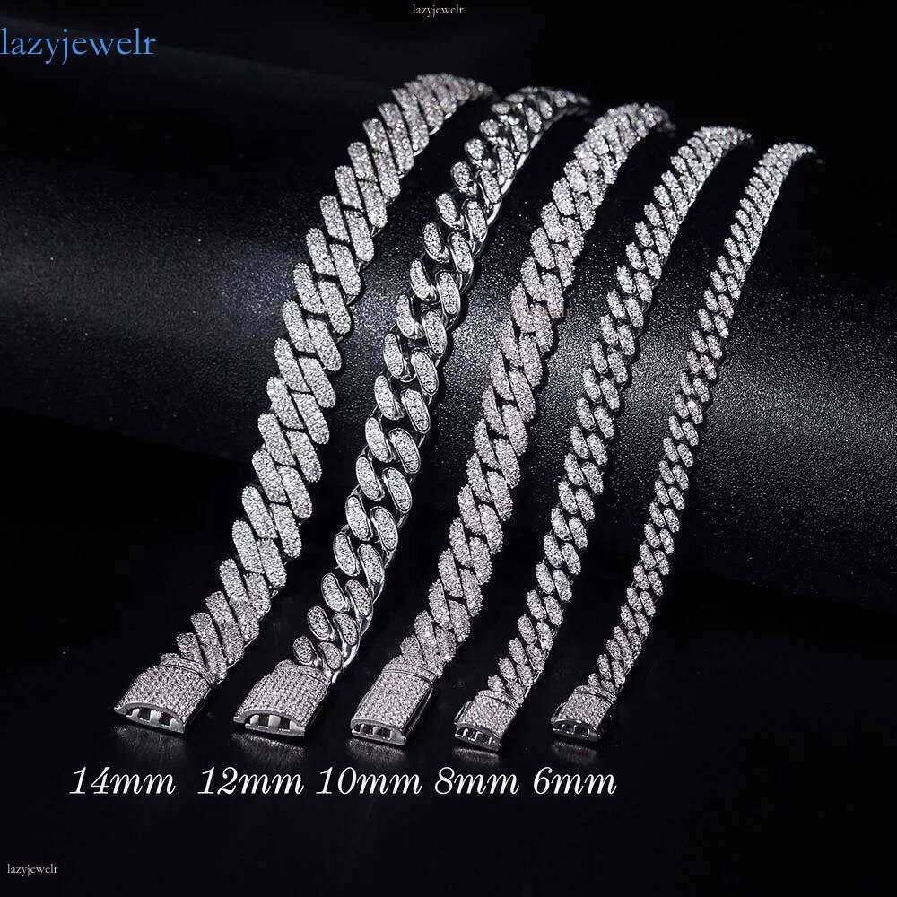 Ugb Hip Hop Men Jewelry Gra Certified Sterling Sier Iced Out Miami Vvs Moissanite Dia Cuban Link Chain Necklace