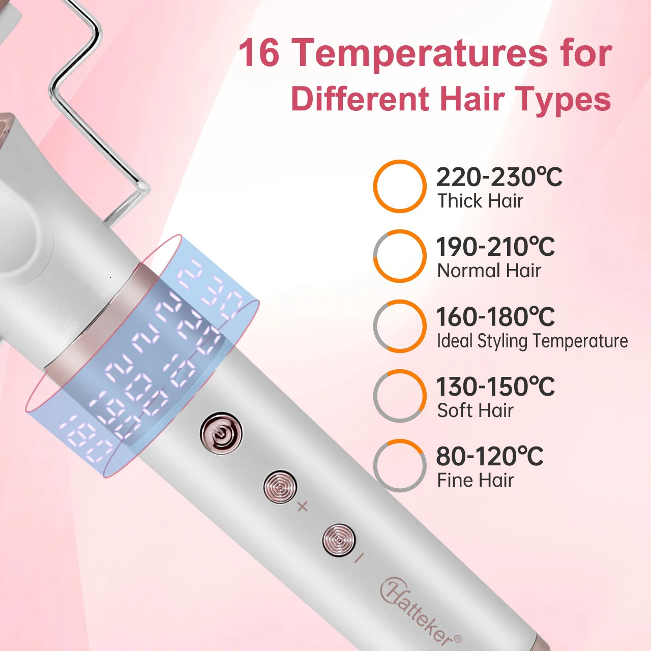Hatteker Professional Hair Curling Iron Ceramic Triple Barrel Waver Electric Hair Styling Tool for Versatile Curls And Waves EU 250712