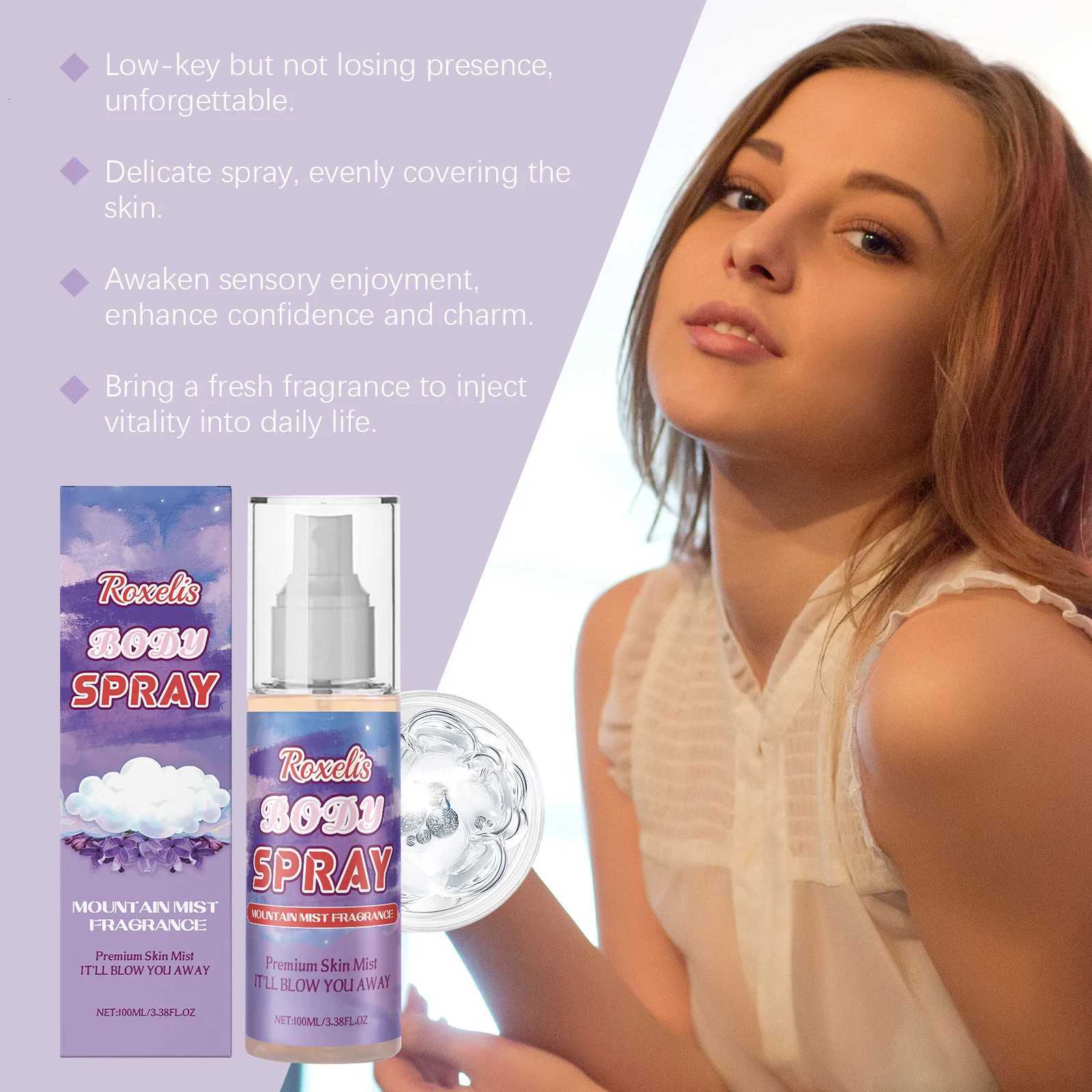 100ml Roxelis Long Lasting Perfume Mist Fragrance Fruity Sweet Scent Pheromone Freshening Body Release Charming Elegant Perfume W250714