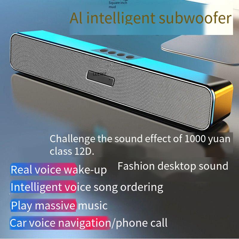 Designer brand new AI smart wireless Bluetooth dual speaker mobile phone computer home card subwoofer