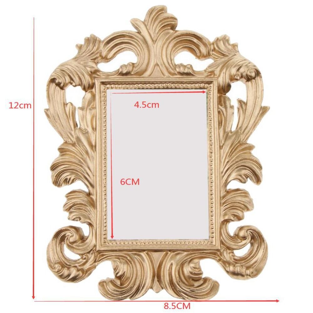Square Retro Ornament ID Resin Baroque Holder Frame Photo Prop Wedding Gift H260306