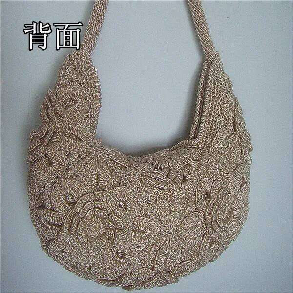 Hand-Woven Women Wool Cute Homemade Diy Material Handbag Woolen Shoulder Casual Total Crochet Bag Female