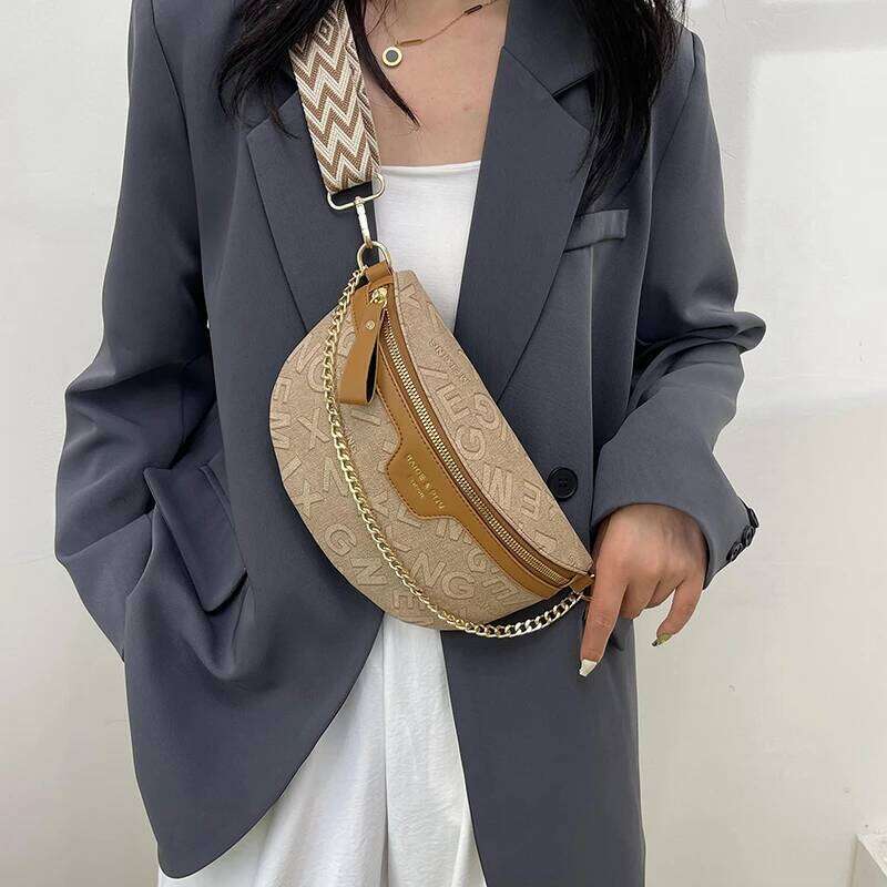 Designer Woman Waist Quality Soft Leather Fanny Pack Purse Fashion Brand Ladies Belt Shoulder Crossbody Chest Bag
