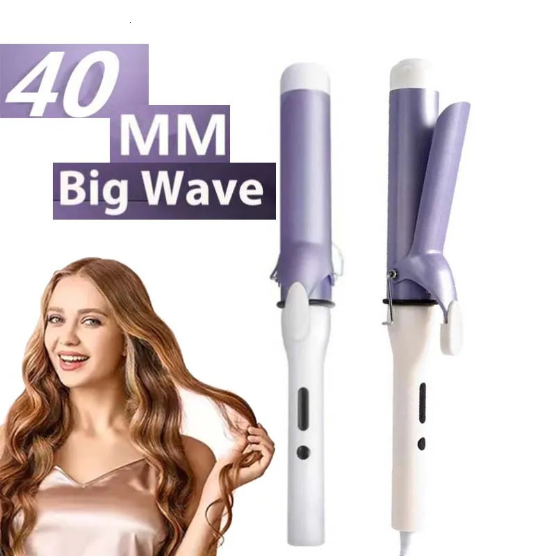 40Mm Curling Barrel Fast Heating Curling Irons Tourmaline Ceramic Curling Iron Large Electric Curler Hair 250712