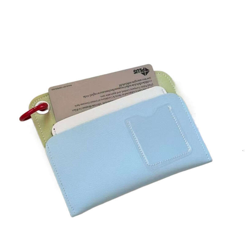 Multifunctional Color-Block Travel Card Holder for Airplane Tickets, Passport Holder, and Document Organizer